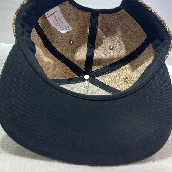 Coach Tan and Black Patterned Cap - Picture 5 of 6